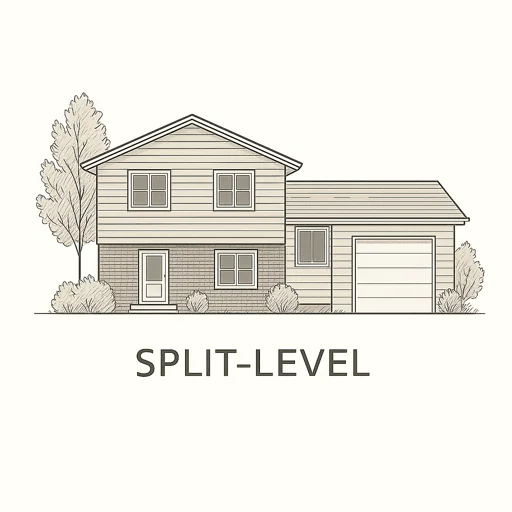 Split-Level style house with multi-level design