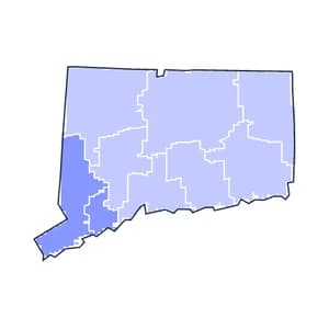 Connecticut county-level mortgage loan limits heatmap for 2026