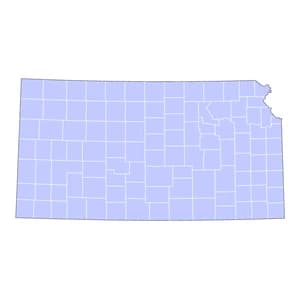 Kansas county-level mortgage loan limits heatmap for 2026