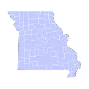 Missouri county-level mortgage loan limits heatmap for 2026