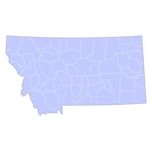 Montana county-level mortgage loan limits heatmap for 2026